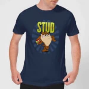 Looney Tunes Stud Taz Mens T-Shirt - Navy - L