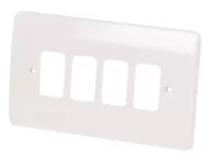 Mk White 4 Gang Blanking Plate