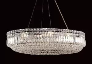 Olovo Crystal Oval Ceiling Chrome