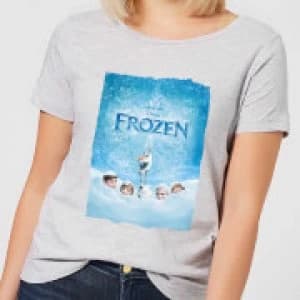Disney Frozen Snow Poster Womens T-Shirt - Grey - 3XL
