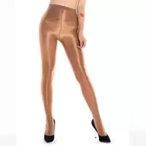 Silky Womens/Ladies Shine Tights (1 Pair) (Large (42a-48a)) (Natural)