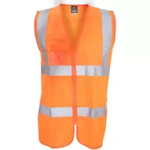 Result Core Mens Zip Through Hi Vis Safety Tabard/Vest (XXL/3XL) (Fluorescent Orange) - Fluorescent Orange