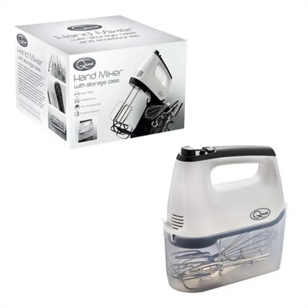 Quest Hand Mixer With Storage Case White 35889