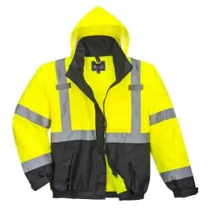 PW2 Hi Vis Premium 3 in 1 Bomber Jacket Yellow / Black 2XL