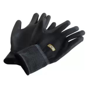 Pu Coated Black Gloves - Size 9 - Pack of 10
