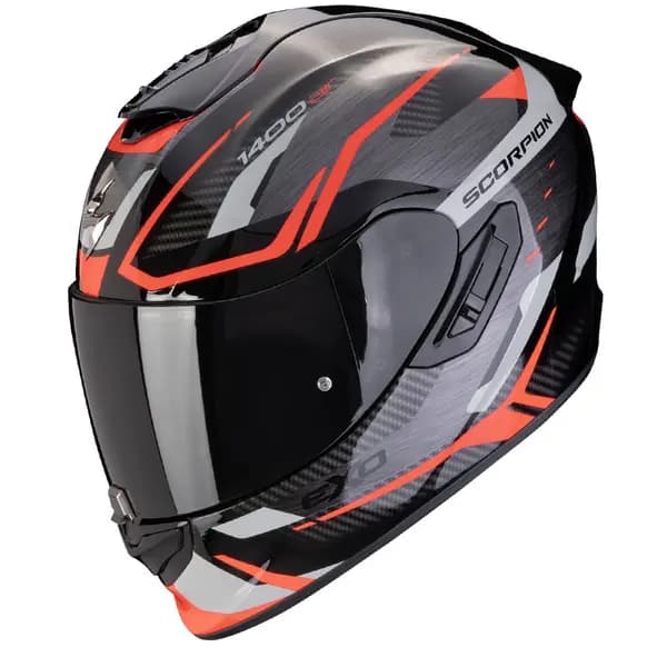 Scorpion EXO-1400 Evo II Air Accord Grey Red Full Face Helmet Size S