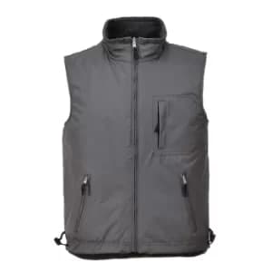 Portwest Mens Fleece Lined Reversible Bodywarmer Grey S