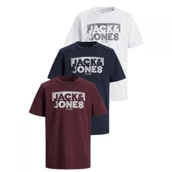 Jack and Jones 3 Pack Logo T Shirt Junior - Multi