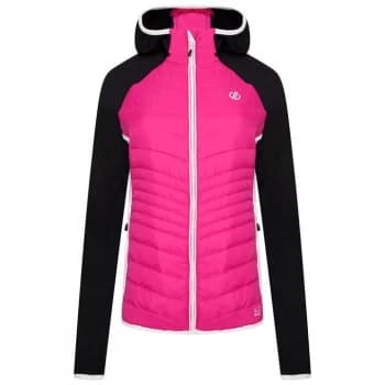 Dare 2b Nominate Hybrid Hooded Baffled Jacket - ActivePk/Blk