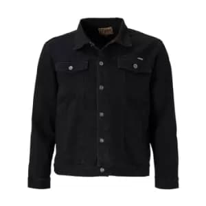 Duke Mens Kingsize Western Trucker Style Denim Jacket (1XL) (Black)