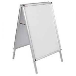 Bi-Office Pavement Sign White Aluminium A2 594 x 841 mm