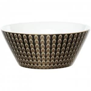 Biba Deco peacock serving bowl - Black & Gold