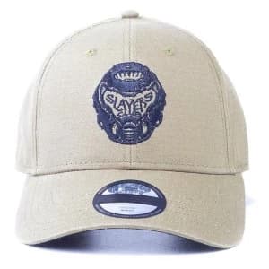 Doom - Slayers Club Logo Unisex Adjustable Curved Bill Cap - White