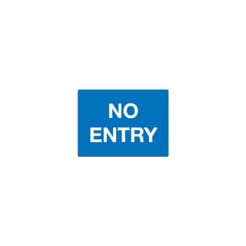 No Entry Post-fix Class 2 Reflective Aluminium Sign - 600 X 450MM