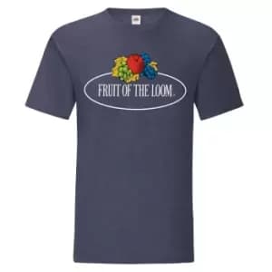 Fruit of the Loom Mens Vintage Big Logo T-Shirt (L) (Vintage Navy Heather)