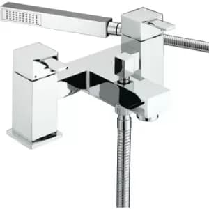 Qd bsm c Quadrato Pillar Square Bath Shower Mixer Tap Chrome - Bristan