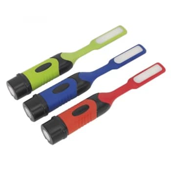 SEALEY LED051DB Magnetic Flexi-Head Pocket Light 3 x AAA Display Box of 6