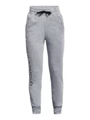 Under Armour Girls Rival Fleece Joggers, Grey, Size M=9-10 Years, Women