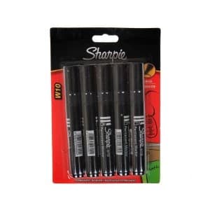 Sharpie W10, Permanent Marker, Chisel Tip, 1.5mm - 5 mm, Black
