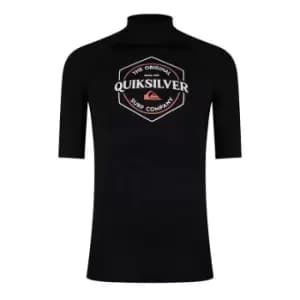 Quiksilver Poolday Short Sleeve Rash Vest - Black