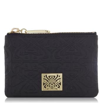 Biba BIBA Embossed Dana Coin Leather Purse - Black