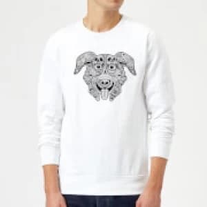Mr Pickles Pattern Face Sweatshirt - White - L