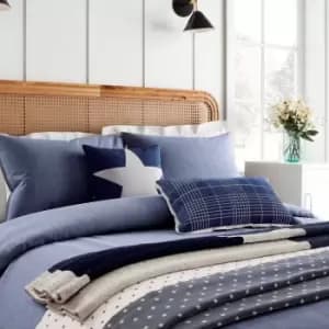 Helena Springfield Denim Look Kingsize Duvet Cover Set, Blue