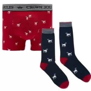 Joules Mens Put A Sock In It Sock & Boxer Gift Set Large
