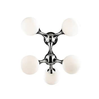 Nodi Bianco 5 Light Molecular Ceiling Flush Light Chrome, E14