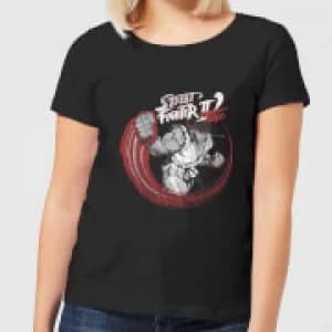 Street Fighter RYU Sketch Womens T-Shirt - Black