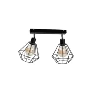 Foskal Twin Ceiling Spotlight Black, 55cm, 2x E27
