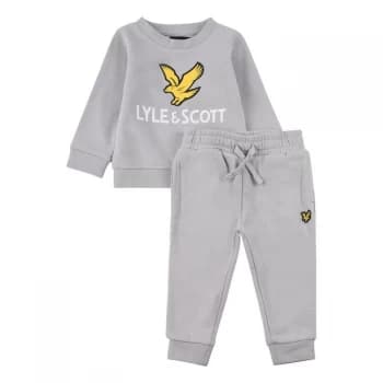 Lyle and Scott Crew Joggers Set - High Rise Grey
