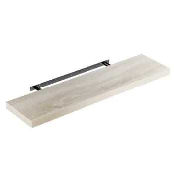 Floating Wall Shelf 90cm with Wall Mount - Oak