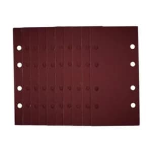 Draper 1/3 Sanding Sheets with Hook and Loop, 93 x 190mm, 120 Grit (Pack of 10)