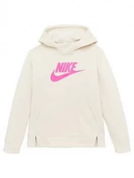 Nike Sportswear Older Girls Overhead Hoodie - Cream Size M 10-12 Years, Women