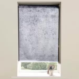Crushed Velvet Roller Blind Grey Grey