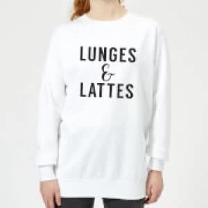 Lunges and Lattes Womens Sweatshirt - White - 3XL