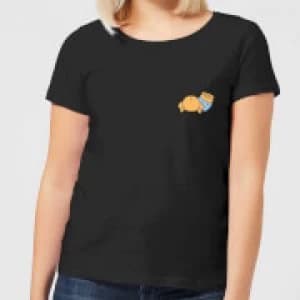 Disney Winnie The Pooh Backside Womens T-Shirt - Black