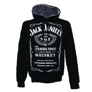 Jack Daniel's Mens Old No. 7 Brand Logo Small Hoodie - Black