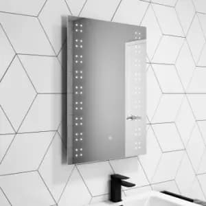 Rectangular LED Bathroom Mirror with Demister 500 x 700mm - Leo