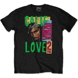 Tupac - California Love Unisex Large T-Shirt - Black