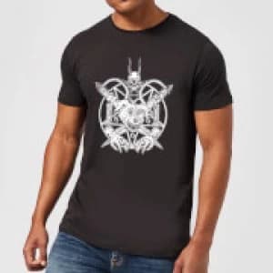 Mr Pickles Pentogram Drawn Dog Head Mens T-Shirt - Black