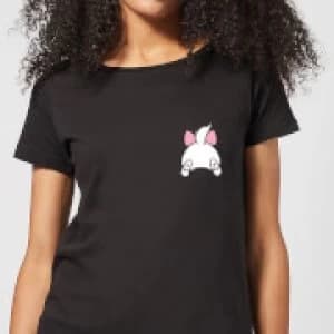 Disney Marie Backside Womens T-Shirt - Black