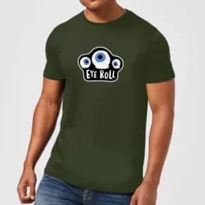 Eye Roll Mens T-Shirt - Forest Green - L