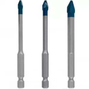 Bosch 3 Piece HEX-9 Hard Ceramic 10x Longer Hard Ceramic Porcelain Tile Drill Bit Set