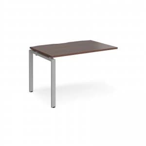 Adapt II Add On Unit Single 1200mm x 800mm - Silver Frame Walnut top