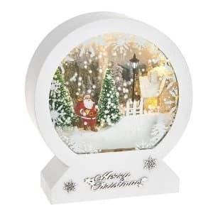 Snowtime Musical Dome Santa Ornament