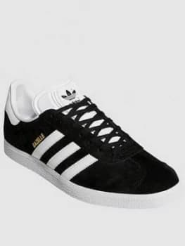 adidas Originals Gazelle - Black/White, Size 3.5, Women