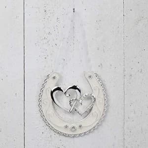 Celebrations Silverplated Horse Shoe - Double Hearts