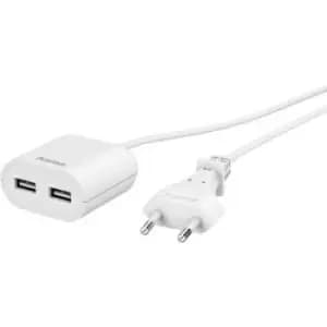 Hama Hama 00133750 USB charger Mains socket Max. output current 2.4 A 2 x USB 2.0 port A, USB 2.0 port B